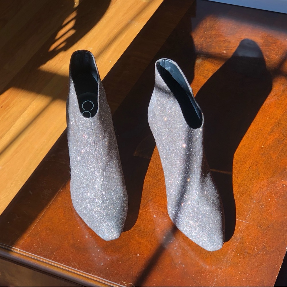 Calvin Klein glitter mini boots